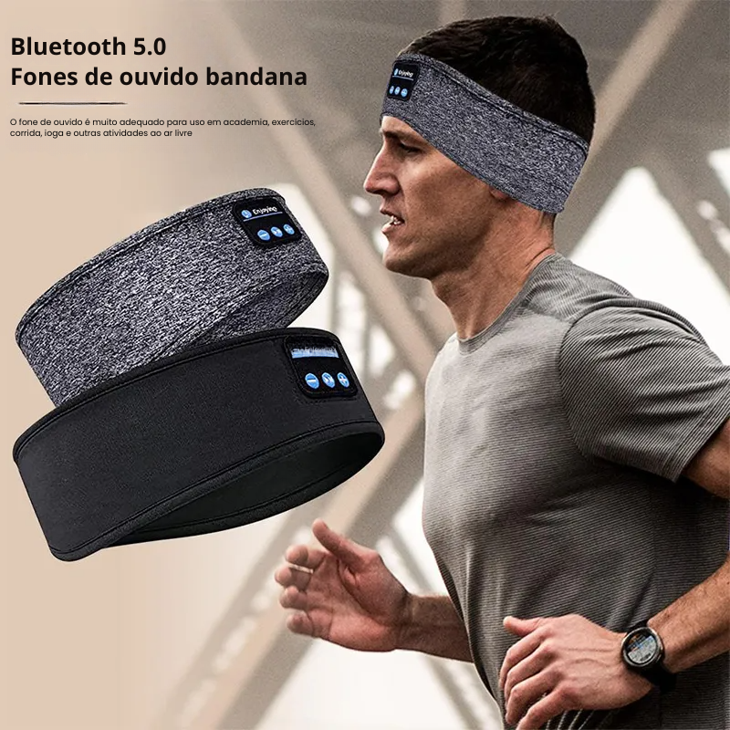 Fone de Ouvido Bluetooth Faixa Bandana - Confort Wave™ - Clique Certo Brasil