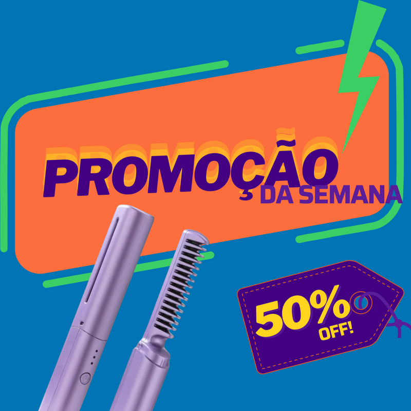 Perfect Hair - Escova Elétrica para Cabelos 2 em 1 Sem Fio - Clique Certo Brasil