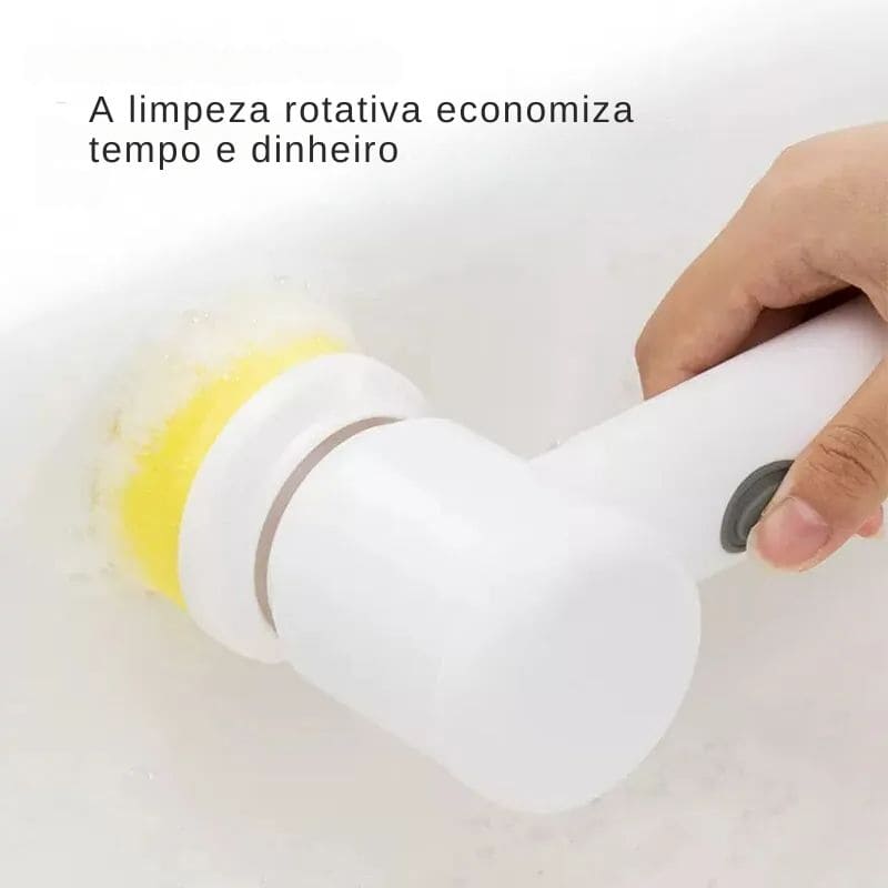 Escova de Limpeza Elétrica Multiuso Rotativa 5 em 1