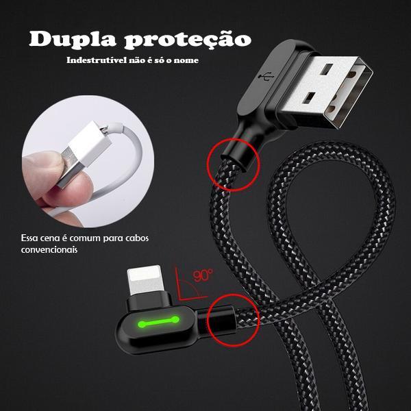 Carregador para iPhone - USB C - Micro-USB | Cabo Titã™ - Clique Certo Brasil