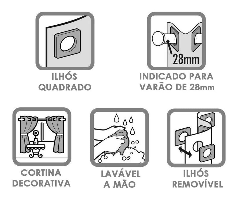 Cortina para Cozinha de Voil com Forro de Microfibra - Conforto e Beleza para o Seu Ambiente - Clique Certo Brasil