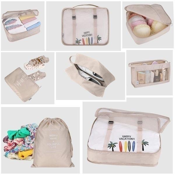 KIT 8 Bolsas Organizadoras á Prova D'água Para Viagem - Clique Certo Brasil