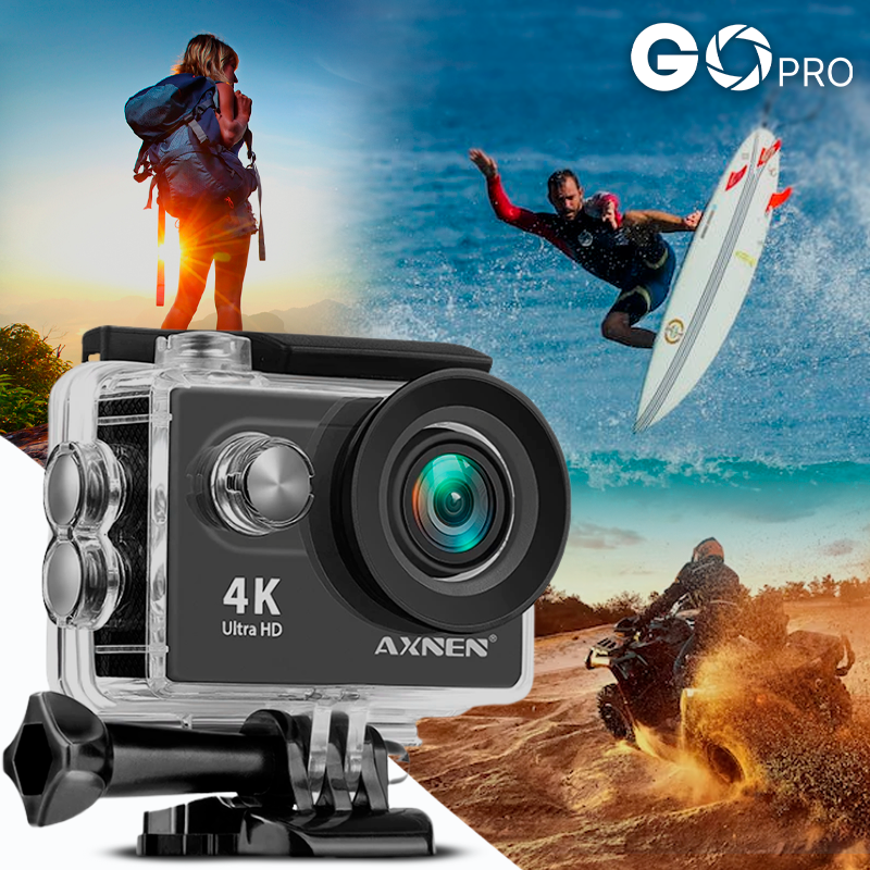 Câmera de Ação Profissional Portátil 4K Ultra HD 60FPS - Estilo Go Pro - Clique Certo Brasil