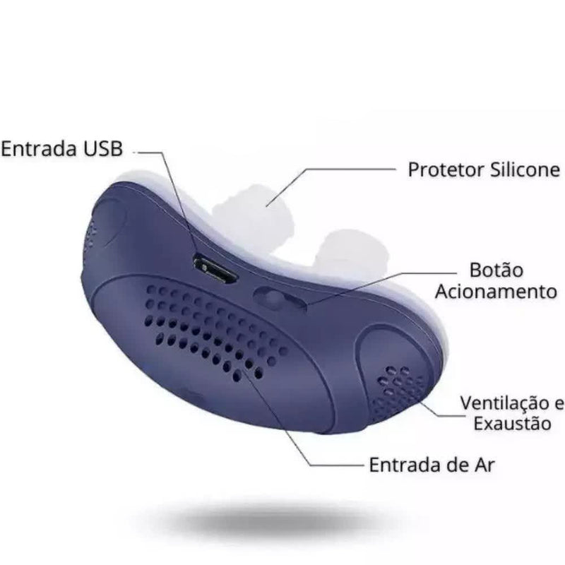 Anti Ronco Elétrico Mini Cpap - Aprovado pelos especialistas da CHEGA DE RONCO. - Clique Certo Brasil