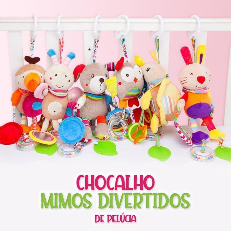 Chocalho Mimos Divertidos de Pelúcia - Clique Certo Brasil