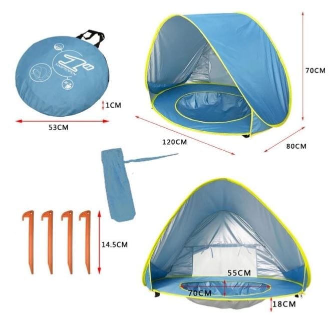 Barraca Bebê com Proteção UV - Tenda Kids - Clique Certo Brasil