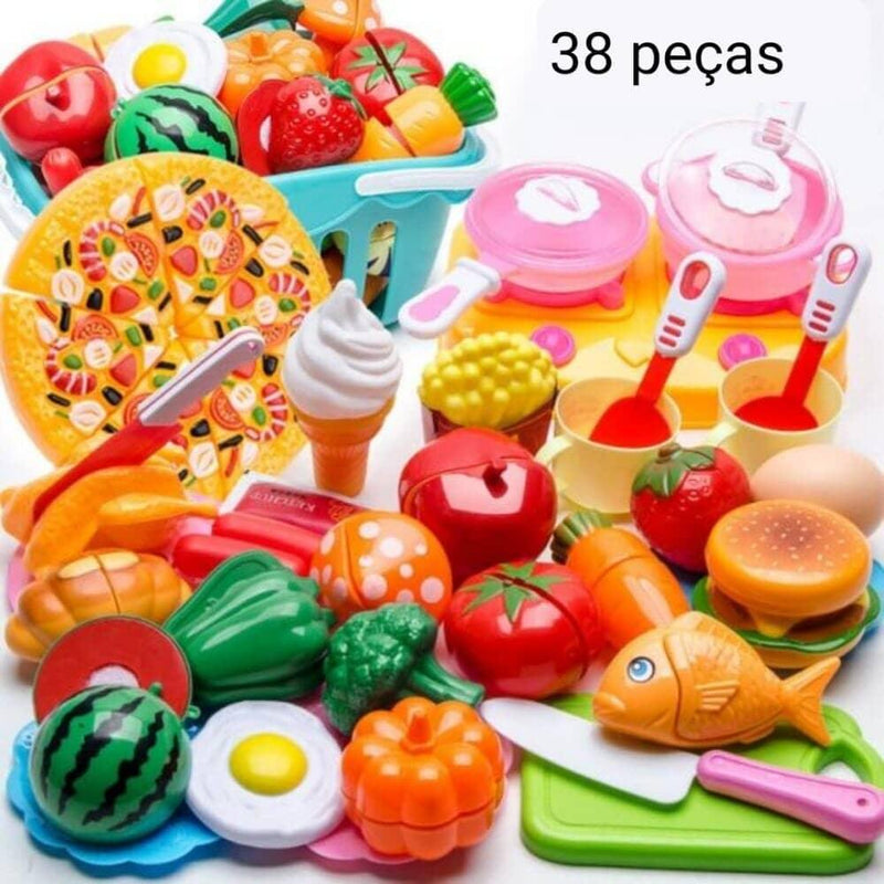 Conjunto de Comidas - Brinquedo de comidinhas divertidas para sua criança - Clique Certo Brasil