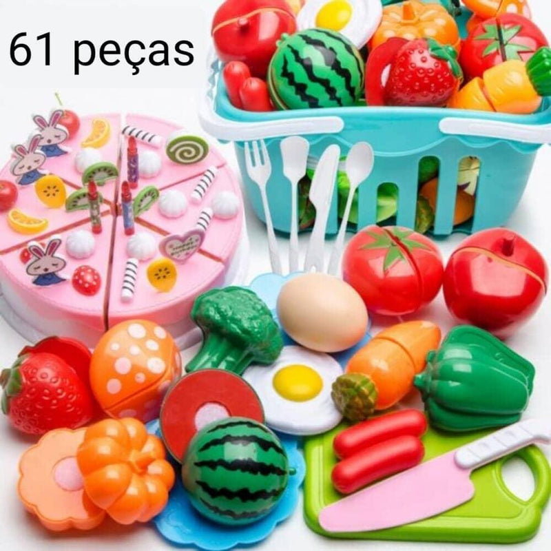 Conjunto de Comidas - Brinquedo de comidinhas divertidas para sua criança - Clique Certo Brasil