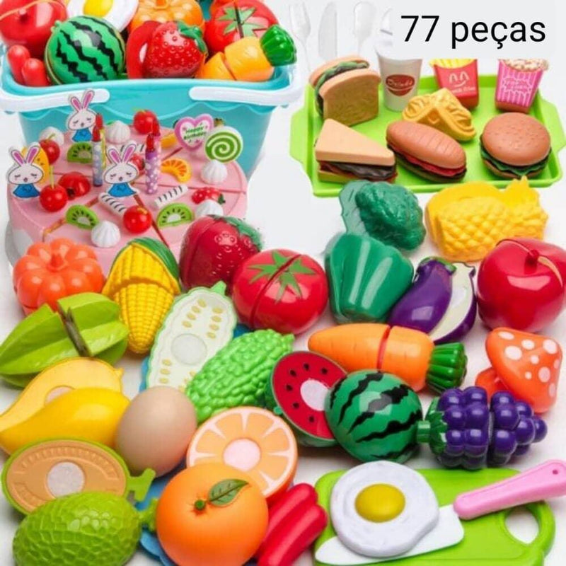 Conjunto de Comidas - Brinquedo de comidinhas divertidas para sua criança - Clique Certo Brasil